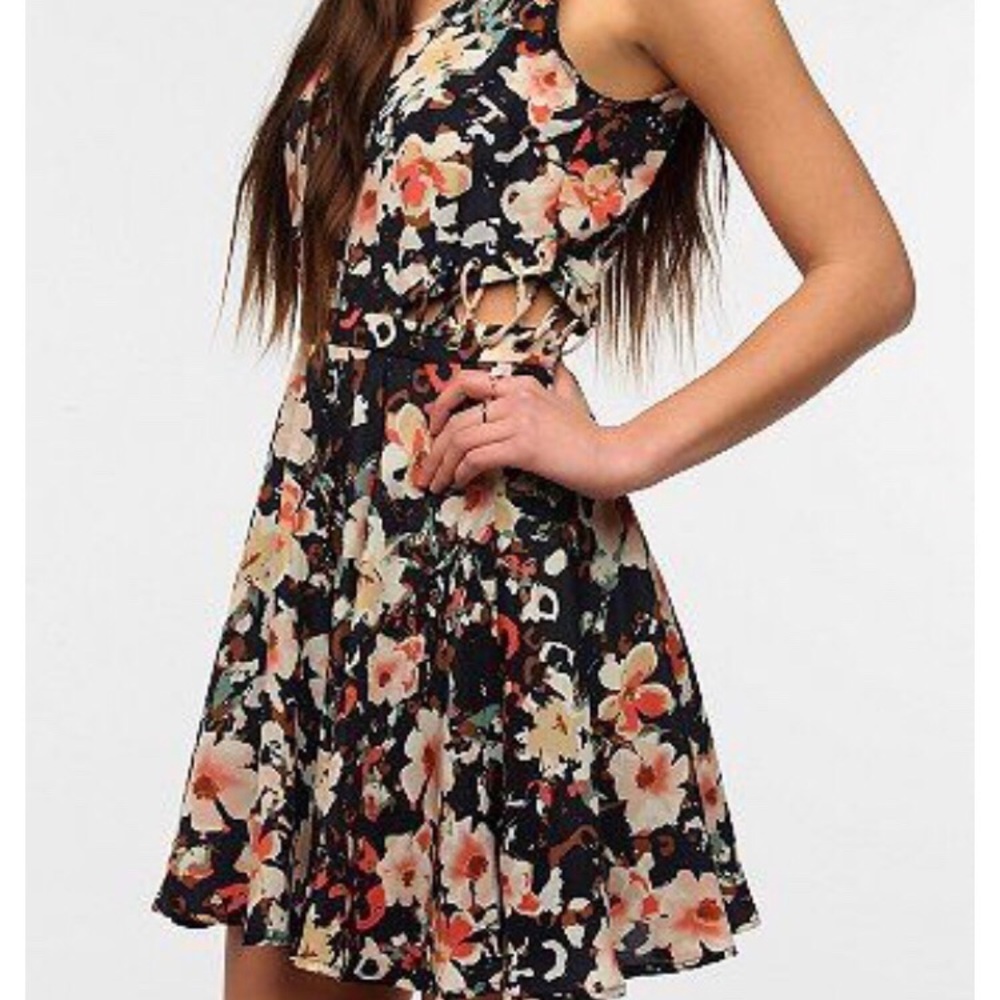 Floral Dress with cut-outs